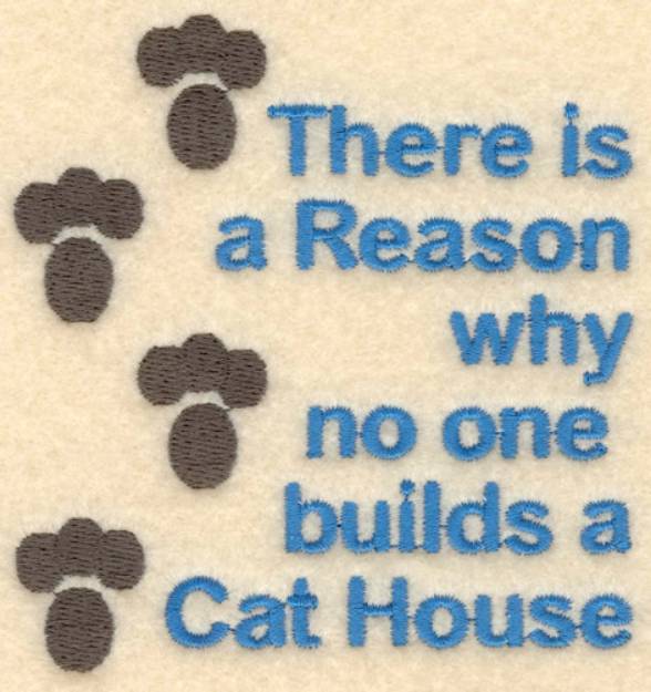 Picture of A Cat House Machine Embroidery Design