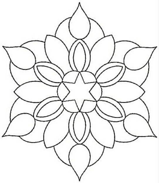 Picture of Floral Star Machine Embroidery Design