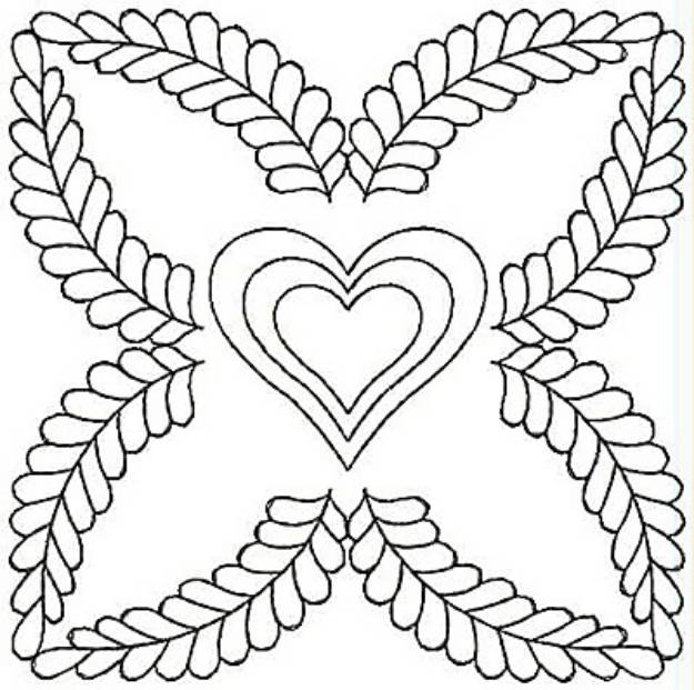 Picture of Leafy Heart Machine Embroidery Design