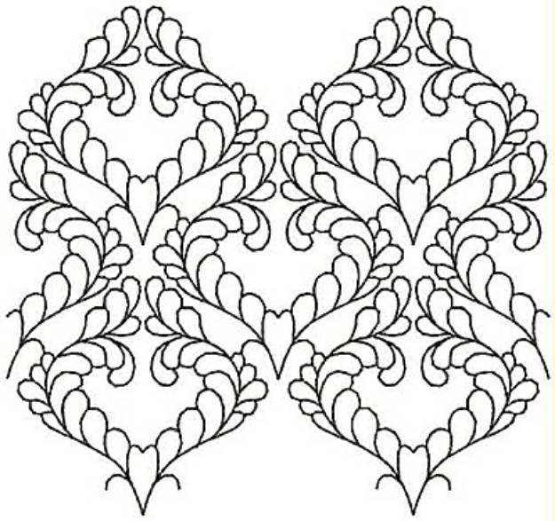 Picture of Leafy Hearts Machine Embroidery Design