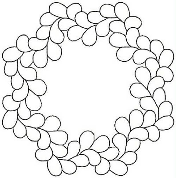 Picture of Leafy Circle Machine Embroidery Design