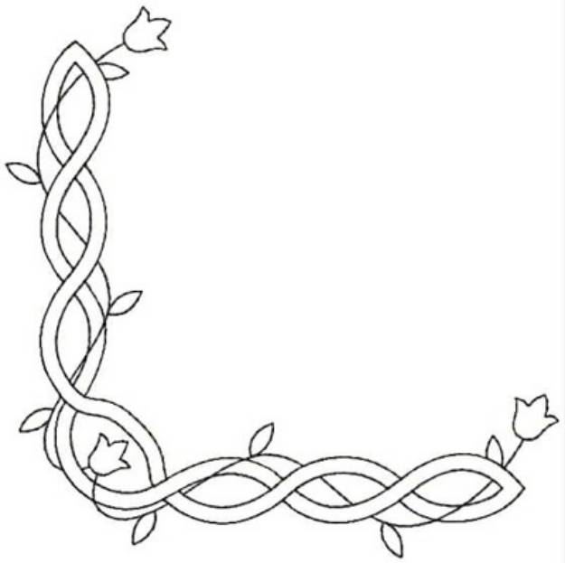 Picture of Twisted Flowers Machine Embroidery Design