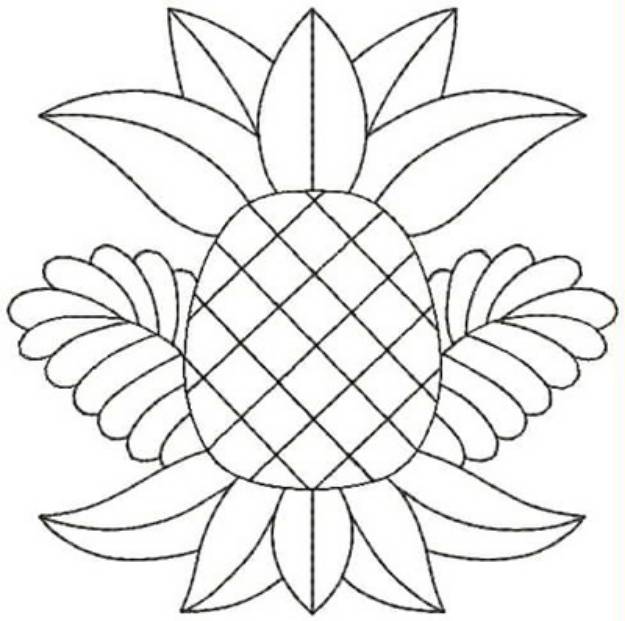 Picture of Pineapple Desgin Machine Embroidery Design