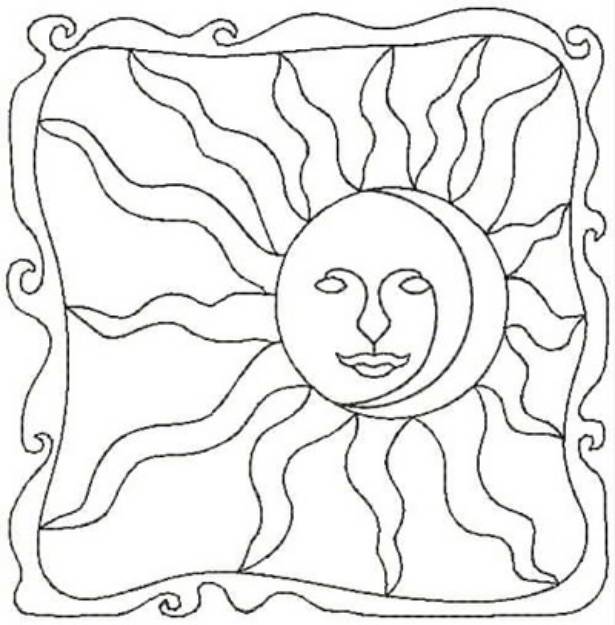 Picture of Sun Design Machine Embroidery Design