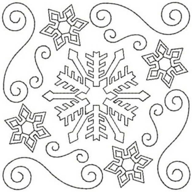 Picture of Snowflake Design Machine Embroidery Design