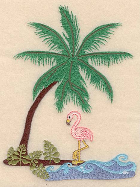 Picture of Island Scene Machine Embroidery Design