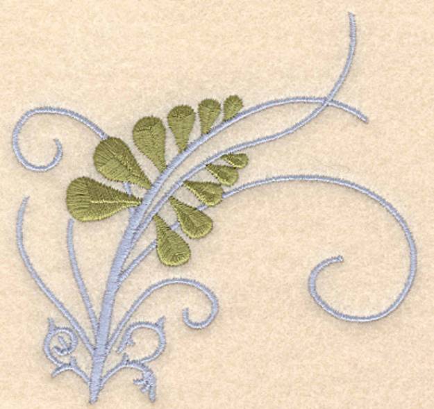 Picture of Fern With  Swirls Machine Embroidery Design
