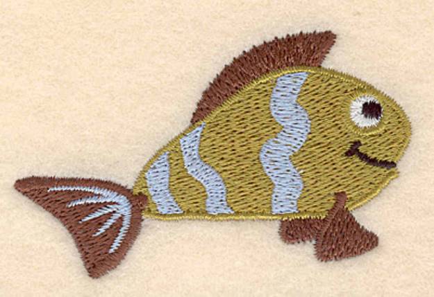 Picture of Stripped Fish Machine Embroidery Design
