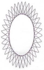 Picture of Spiral Oval Machine Embroidery Design