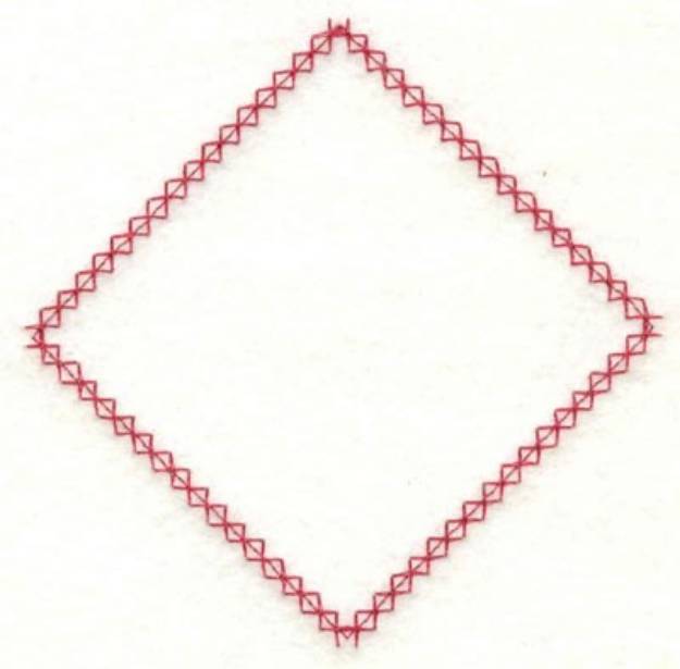 Picture of Spiral Stitch Diamond Machine Embroidery Design