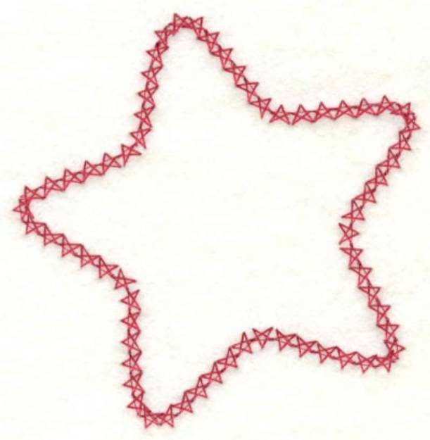 Picture of Spiral Stitch Star Machine Embroidery Design