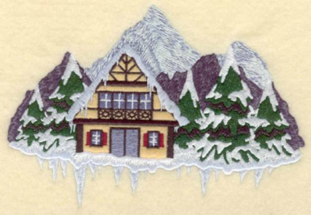 Picture of Mountain Chalet Applique Machine Embroidery Design