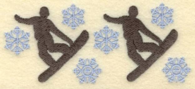 Picture of Snowboarders Machine Embroidery Design