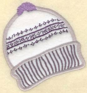 Picture of Ski Hat Applique Machine Embroidery Design