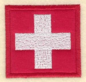 Picture of Swiss Flag Applique Machine Embroidery Design