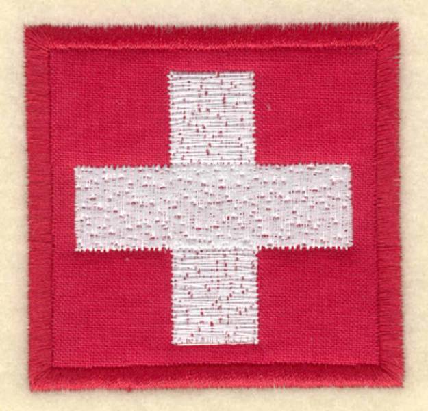 Picture of Swiss Flag Applique Machine Embroidery Design