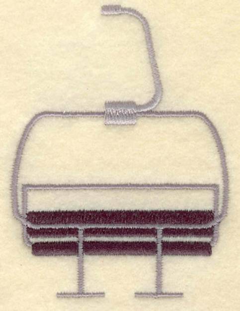 Picture of Ski Lift Chair Machine Embroidery Design