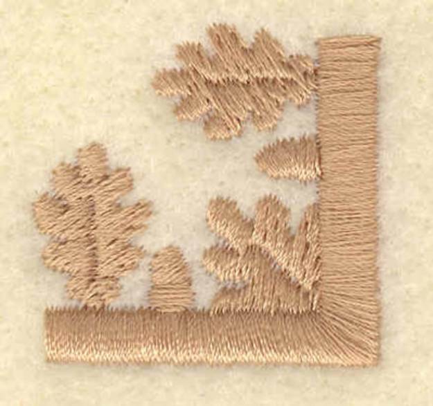 Picture of Oak Leaf Corner Machine Embroidery Design