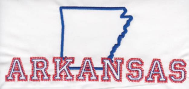 Picture of Arkansas Machine Embroidery Design