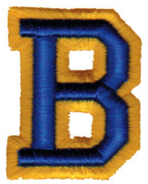 Picture of Athletic  B Machine Embroidery Design