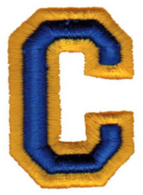 Picture of Athletic  C Machine Embroidery Design