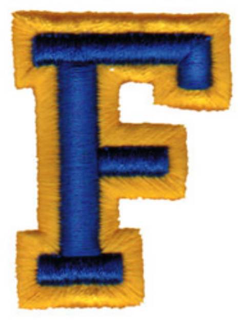 Picture of Athletic F Machine Embroidery Design
