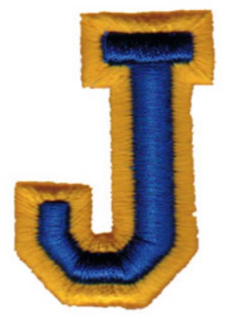 Picture of Athletic J Machine Embroidery Design