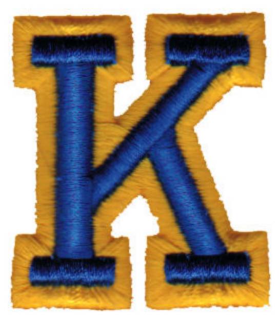 Picture of Athletic K Machine Embroidery Design
