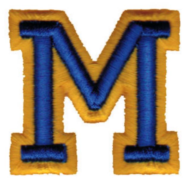 Picture of Athletic  M Machine Embroidery Design