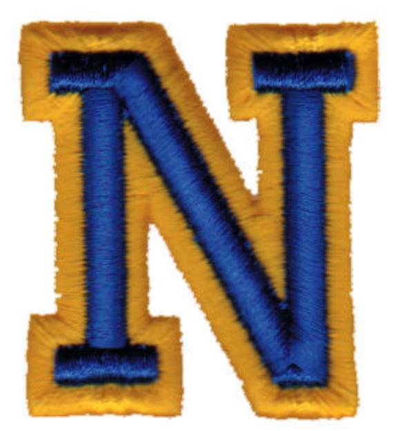 Picture of Athletic N Machine Embroidery Design
