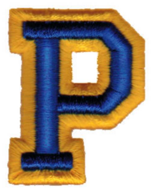Picture of Athletic P Machine Embroidery Design