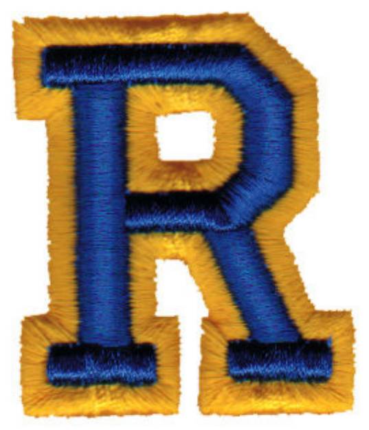 Picture of Athletic R Machine Embroidery Design