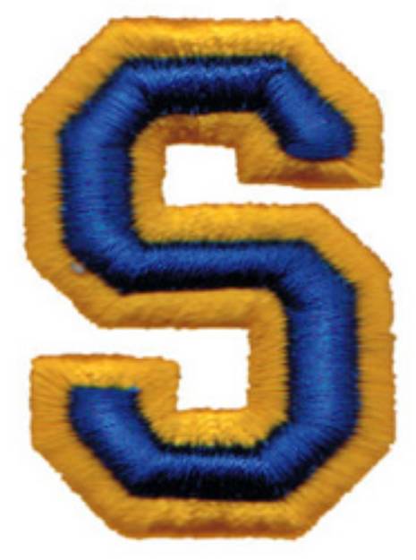 Picture of Athletic S Machine Embroidery Design