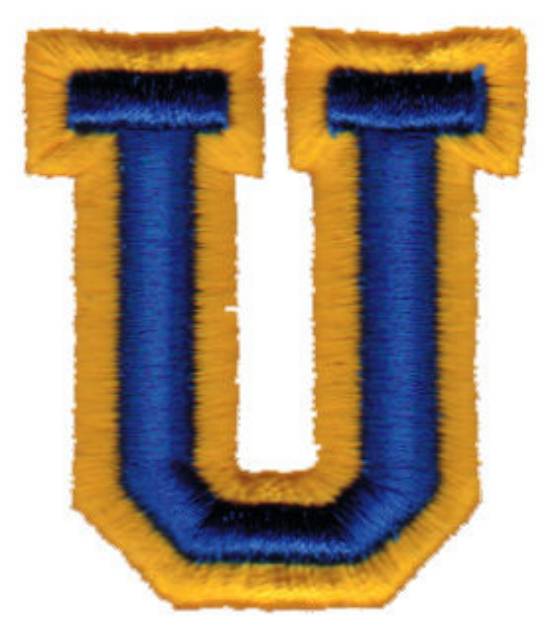 Picture of Athletic U Machine Embroidery Design