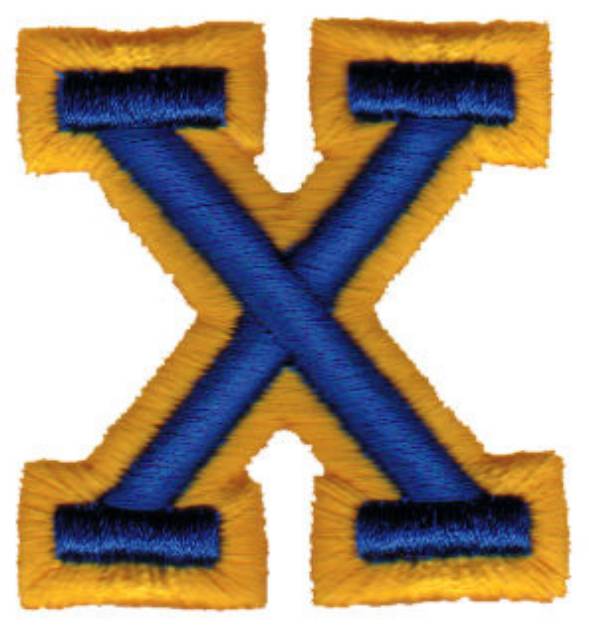 Picture of Athletic  X Machine Embroidery Design