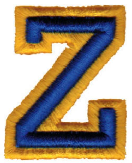 Picture of Athletic Z Machine Embroidery Design