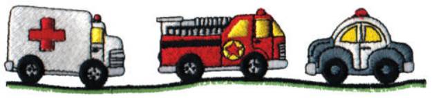 Picture of Emergency Vehicles Machine Embroidery Design