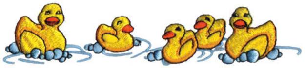 Picture of Rubber Duckies Machine Embroidery Design
