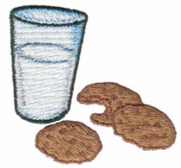 Picture of Cookies And Milk Machine Embroidery Design