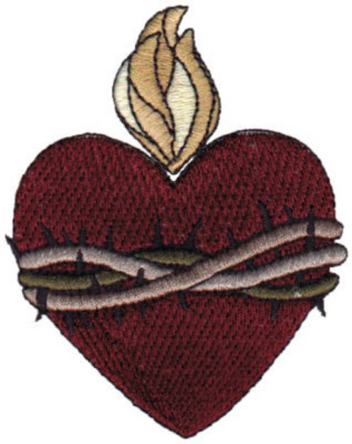 Picture of Sacred Heart Machine Embroidery Design