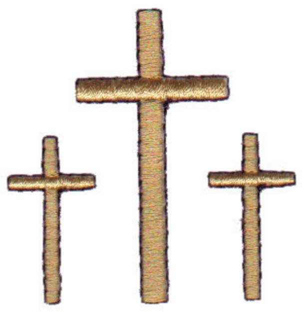 Picture of Trinity Of Crosses Machine Embroidery Design
