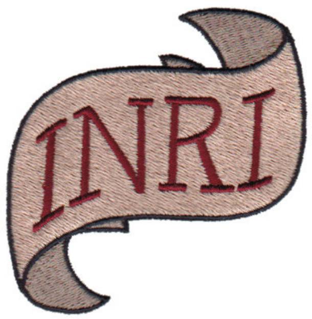 Picture of INRI Banner Machine Embroidery Design