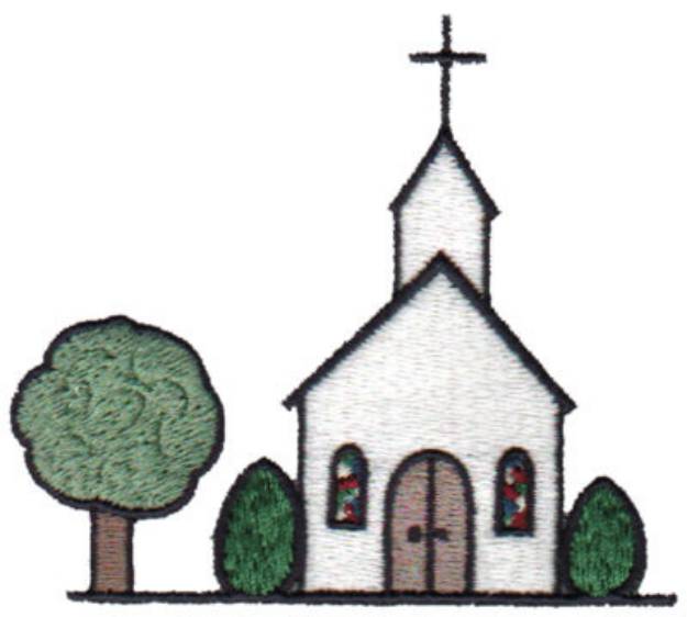 Picture of Church Scene Machine Embroidery Design
