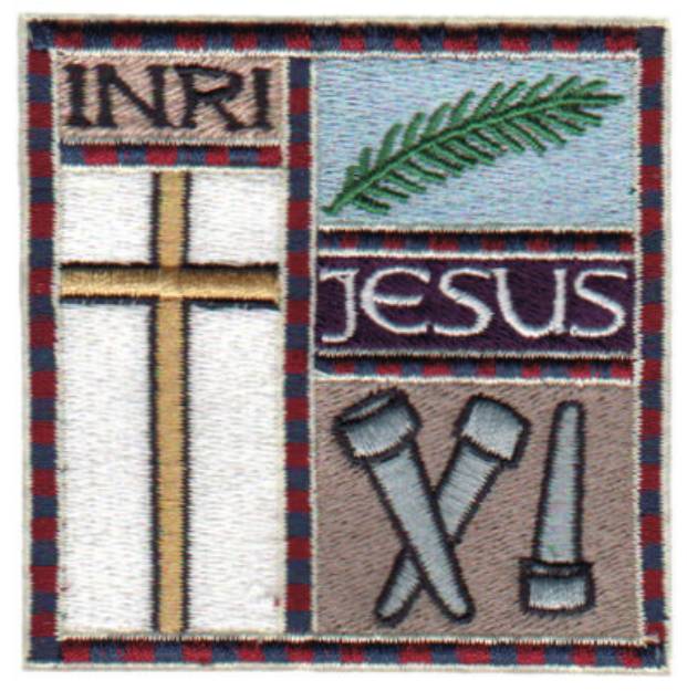 Picture of Jesus Quilt Square Machine Embroidery Design