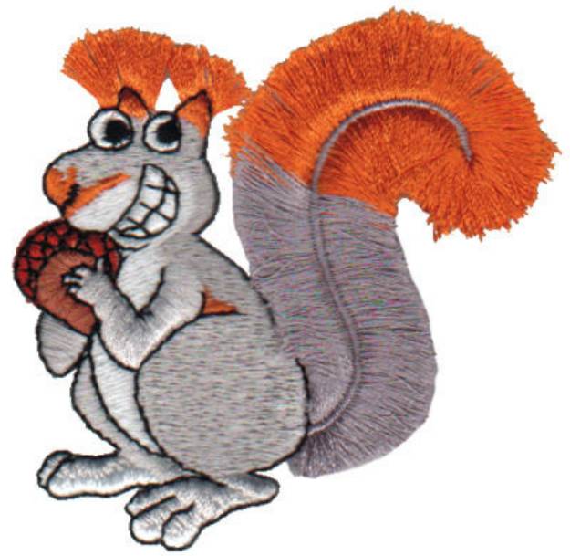 Picture of Fringe Squirrel Machine Embroidery Design