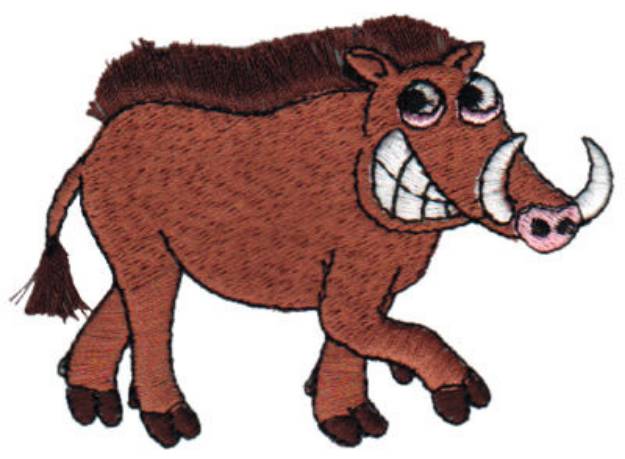 Picture of Fringe Warthog Machine Embroidery Design