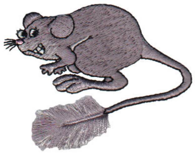 Picture of Fringe Mouse Machine Embroidery Design