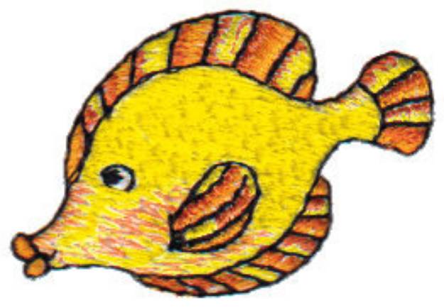 Picture of Kissing Fish Machine Embroidery Design
