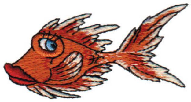 Picture of Gold Fish Machine Embroidery Design
