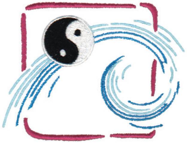 Picture of Yin Yang Wave Machine Embroidery Design